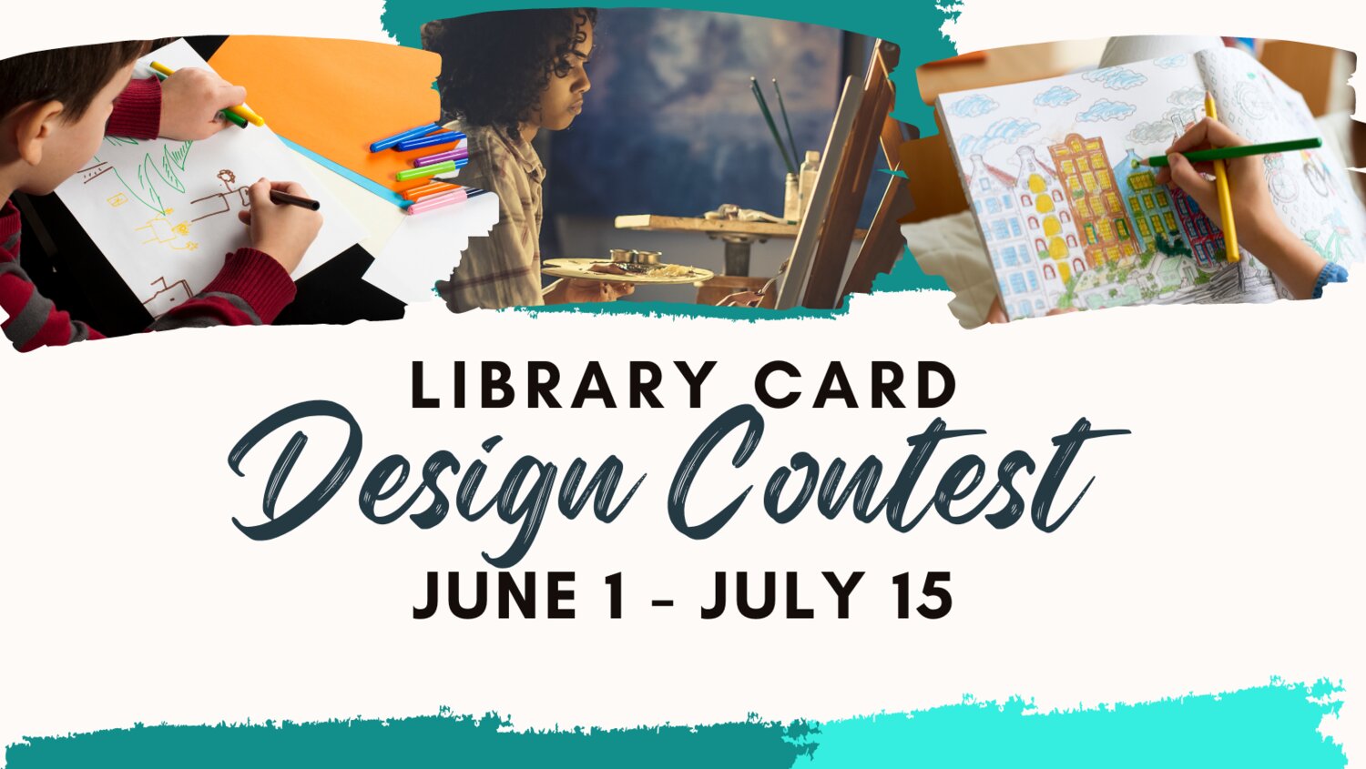 From June 1- July 15, library patrons ages 18 and under are invited to participate in designing 3 new library cards with original artwork for the Timberland Regional Library.